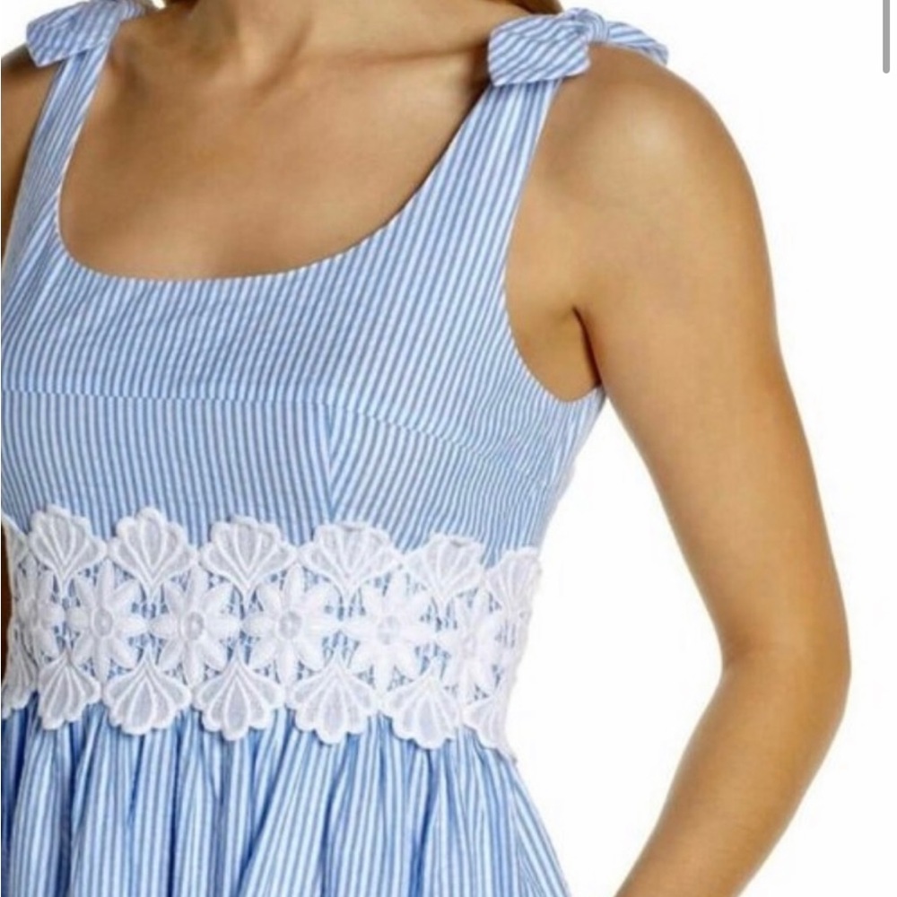 Lilly Pulitzer Tessa Dress in Coastal Blue Seersucker